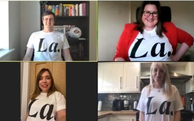 Councillors sport “La” t-shirts to raise awareness of HIV charity