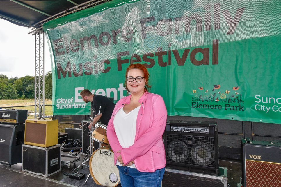 Cllr Claire Rowntree, Deputy Leader of Sunderland City Council, launching Elemore Family Music Festival
